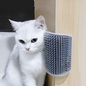 Hjørnebørste til kattens selvpleje – montering med klæbemiddel eller skruer | CATGROOM